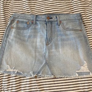 American Eagle Light Wash Jean Skirt